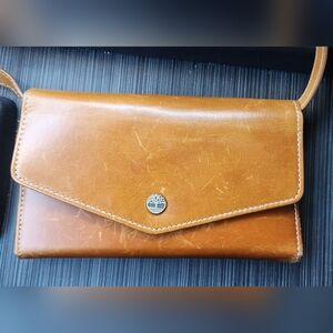 Timberland Brown Leather Wristlet Clutch